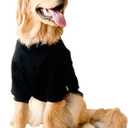 ANIAC Fall Large Dog Sweater, Big Dog Shirt with Long Sleeves, Warm Dog Hoodies, 55-66 LB (6XL, Black)