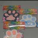 3pcs Big 5.5in Thin Squishy Cat Paw Squeeze Toys,Cute Kawaii Squishies,Cat Paw Fur Ball,Jelly Kitty Paw Squishy Funny for Adults Kids (3pcs Black+Pink+Blue Big 5.5in Thin)