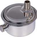 MIDLINE VALVE 1/8 Inch Air Vent No. D, 1/8" Angled Steam Air Vent, Radiator Air Valve, Chrome Plated