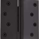 Nostalgic Warehouse Ball-Tip Residential Door Hinge with Square Corners (4" x 4" - Square, Oil Rubbed Bronze)
