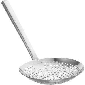 MAGICLULU Large Stainless Steel Magnetic Strainer Spoon Colander with Long Handle 16.33 X 7.08 Inch Kitchen Cooking Skimmer for Home and Restaurant Use