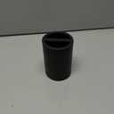 Matte Black Toothbrush Holder for Bathrooms Modern Resin Countertop Organizer with Slots, Compact Toothbrush and Toothpaste Storage for Vanity, Hotel, Airbnb (Black)