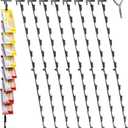 Oleitodh 9Pcs Hanging Merchandise Strips with Hooks, 31 inch Metal Retail Display Rack with Label Header, Chip Rack for Potato Chips, Snack, Party, Collection