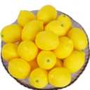 Notakia 25 Artificial Lemons Artificial Fruits Fake Lemons Lifelike Lemonade Simulation Party Kitchen Table Summer Decorations Vase Filler Photographic Props (25 Pcs Yellow Lemons)