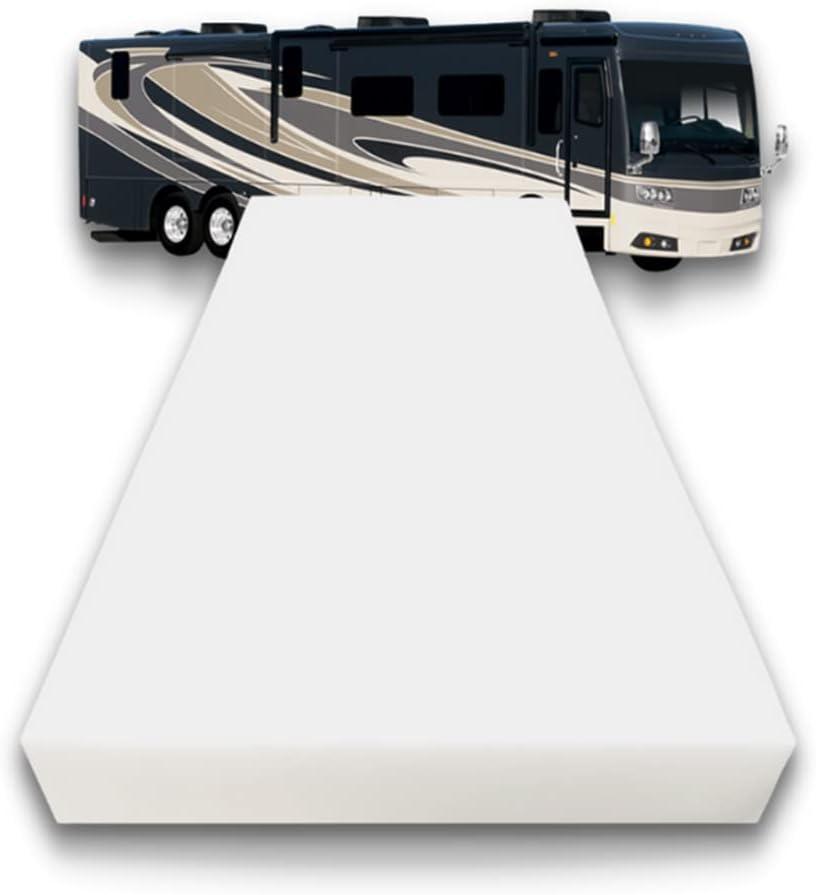 FoamRush 4-Inch Bunk (28" x 75") High Density Foam RV Mattress Replacement, Medium Firm, Pressure Relief Support, Travel Camper Trailer Truck, Made in USA, CertiPUR-US Certified, Cover Not Included