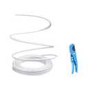 32ft Long 20mm Diameter White Flexible Pipe PVC Tubing Bendable Pipe Stem for Artificial Flowers Stem, Balloon Arches, Floral Wedding Decor, Cosplay Props (White (32ft+1PCS Tubing Scissor))