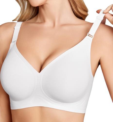 Avidlove Wireless Bras for Women Comfy Seamless Bra No Underwire Bras Full Coverage Bralettes Soft Comfortable Everyday Bra, M