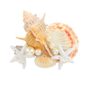JAKAWIN Light Up Mermaid Hair Accessories Seashell Hair Clips Ocean Starfish Clip for Women