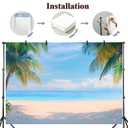 10x6.5ft Summer Ocean Backdrop Beach Tropical Photo Backdrop Love Island Decorations Hawaiian Photography Background Birthday Banner Party Supplies
