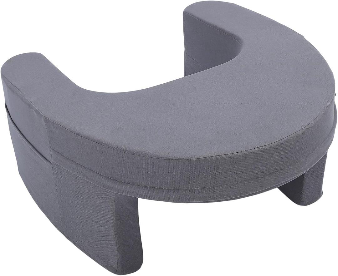 GOTOTOP Inflatable Reading Pillow, PVC Lap Desk Pillow Large Gaming Pillow for Lap, Flock Soft Laptop Arm Rest Pillow with 3 Inflatable Holes for Working Sofa Bed Couch