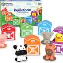 Learning Resources Peekaboo Learning Farm - 10 Pieces, Ages 18+ Months Toddler Learning Toys, Counting and Sorting Toys, Farm Animals Toys, Easter Basket Stuffers