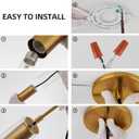 Jonsi Glass Cylinder Pendant Light, Brushed Gold Island Lights for Kitchen,1-Light Mini Pendant Light Fixtures with Clear Glass Shade, Modern Hanging Lights for Stairway, Hallway, Entryway