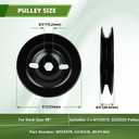 AM136733 AM143469 Spindle Assembly with M155979 Pulley for 48 Inch Mower Deck, Compatible with John Dee-re Z245 EZtrak Zero Turn Mower, Replaces AM134292 AM137097 GX20335, 3 Pack
