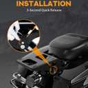 PBYMT Tour Pack Mount Thicker Tour Pack Bracket Detachable Luggage Rack Fits for Harley Davidson Touring Street Glide Road King Electra Glide 2014-2025,Black