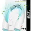 Heelkl AI Neck Fan, 4 Speeds Adjustable Portable Personal Fan Rechargeable, 4000 mAh Battery Faster Cooling Wearable Fan, Ultra Quiet for Home, Office, Travel, Outdoor