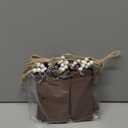 Jetec 12 Pcs Christmas Stocking Wooden Name Tag Personalized DIY Dog Paw Stocking Hanging Tags with Buffalo Plaid Bow and 4 Letter Sticker for Xmas Hanging Ornaments Home Decor(Light Brown)