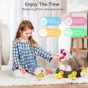 9 in 1 Chicken Stuffed Animal, Stuffed Chicken Toys for Kids Zippered Egg Laying Hen Plush with Baby Chicks, Eggs and Coop for Easter Christmas Birthday Gifts Farm Party Decors