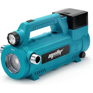 Mellif Cordless Transfer Pump Compatible with Makita 18V Battery (Tool Only), Portable Self-priming, Electric Utility Water Pump for Garden, Hot Tub, Tank, Pool, Ponds, Aquariums (Blue)
