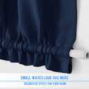 NICETOWN Blackout French Door Curtain - Thermal Insulated Side Door Window Curtain Panel Drape for Front Entry Way/Kitchen/Dining Room/Bathroom, Navy, 1 Panel, 25W by 72L inches