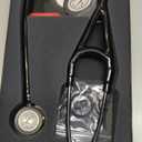 3M Littmann Cardiology IV Diagnostic Stethoscope, 6179, More Than 2X as Loud, Weighs Less, Stainless Steel Champagne-Finish Chestpiece, 27" Black Tube, Smoke Stem, and Headset