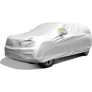 Car Cover, SUV Waterproof Car Covers for Automobiles All Weather Season UV Hail Protection Snowproof Full Car Cover, Outdoor Full Cover Universal Fit SUV Up to 190 (Fit SUV Length 182-191 inch)