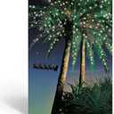 Stonehouse Collection Holiday Palm Santa Flyby Tropical Christmas Cards, 18 Boxed Christmas Cards and Envelopes, USA Made (Standard)