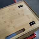 Appliance Slider 360° Rolling Tray for Coffee Maker- Bamboo Coffee Pot Slider Tray for Countertop Rotation Sliding Tray with Wheels, Appliances Mat Easily from Under the Cabinet, Natural (15.7"×13")