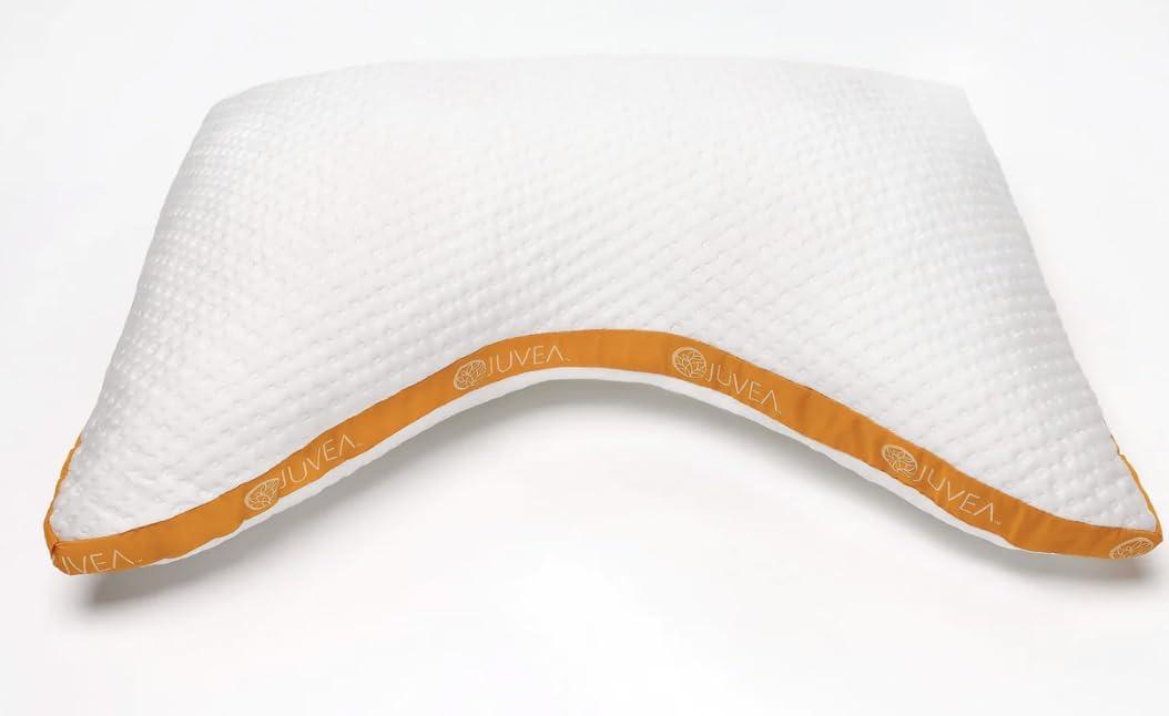 JUVEA Curve Crescent Latex Neck Pillow, Side & Back Sleepers, Standard