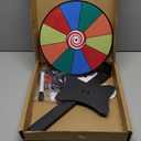 12 Inch Spinning Wheel for Prizes - Prize Wheel, 10 Slots Color Spinner with Stand, Table Prize Wheel Spinner for Trade Shows, Carnivals, and Home Game (12 inch)
