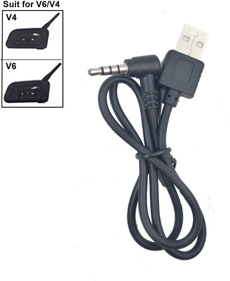 QSPORTPEAK Motorcycle Intercom Accessories for V6/V4,USB Charging Cable for Motorcycle BT Bluetooth Intercom