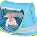 Baby Beach Tent,Large Pop Up Beach Tent Sun Shade for Beach,Portable Baby Travel Tent with Mosquito Net,Indoor Baby Play Tent,UPF 50+ UV Protection Sun Shelters for Infants