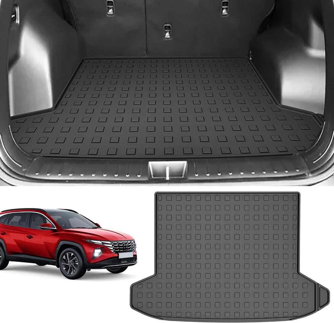 Cargo Mat Custom Fit for 2022-2025 2026 Hyundai Tucson Cargo Liner Trunk Mat - All Weather Cargo Mat Trunk Liner for 2026 2025 2024 2023 2022 Tucson Accessories Black