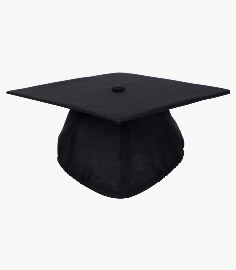 FtyFty Unisex Adult Matte Graduation Cap with Tassel Year Charm (Black) 2 Pack 2025