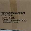 American Mahjong Tile Set, 166 Blue Tiles, Bag and Mahjong Accessories, 4 All-in-One Rack/Pushers, Mahjong Set Complete