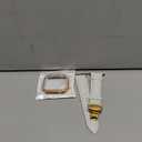 BINLUN Leather Band Compatible with Apple Watch 46mm 45mm 44mm 42mm 41mm 40mm Women Leather Strap with Glitter Diamond Case Compatible with iWatch Series 11/10/9/8/7/SE3/SE2/SE/6/5/4 (White-Gold)