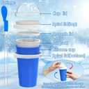3PCS 500ML Slushie Maker Cup with Lid & Straw for Homemade Ice Cream Maker