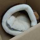 Lcybem Cat Beds for Indoor Cats - Cat Bed Cave with Removable Washable Cushioned Pillow, Soft Plush Premium Cotton No Deformation Pet Bed, Roomy Bear cat House Design, Multiple Sizes-L