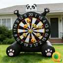 Inflatable Soccer Dart Board with 8 Soccer Balls,Giant Outdoor and Indoor Soccer Kicking Dartboard with 550W Blower for Family Yard Gym Camp Sport Games