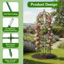 2 Pack Garden Obelisk Trellis for Climbing Plants, 72" Metal Rustproof Rose Trellis, Tower Potted Cages Plant Support for Flowers/Vegetables/Vines, Indoor Outdoor Garden Patio