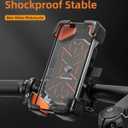 ROCKBROS Bike Phone Holder Mount for 4.5''-7.1'' Phones, Quick Release Handlebar Clamp, 360 Rotatable Motorcycle Mount