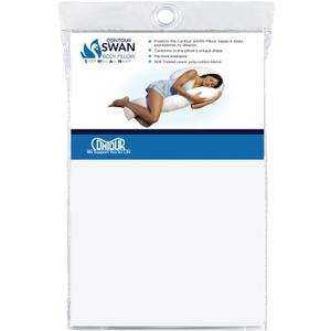 Contour Swan Pillowcase - White, 1 Pack