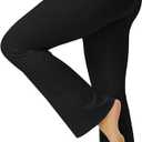 FOHOFO Yoga Pants Women, Flare Leggings for Women with Pockets Crossover High Waisted Bootcut Yoga Pants, L