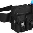 Tactical Waist Pack Bag Pouch Fanny Pack With Water Bottle Holder, SYIDINZN Outdoor Waterproof Waist Shoulder Bag for Cycling Camping Climbing Hiking Trekking Running Hunting Fishing Travel