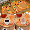 200pcs Fall Pumpkin Coaster Craft Kit 12 Set Thanksgiving Foam Craft Kit for Kids DIY Make you own Pumpkin Table Cup Mats Autumn Party Decor Supplies Favors for Gift Home Kitchen Dining Activities