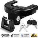 2 inch Trailer Hitch Locks Set, Trailer Tongue Lock Heavy Duty, Anti-Theft Tow Hitch Lock, for RV, Boat, Jack Trailers