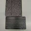 TopPerfekt Case Keyboard for iPad Gen 11th (A16) 11-inch 2025 / iPad 10th 10.9-inch 2022Detachable, Rechargeable, Magnetically Absorbent,Pencil Holder for 10.9 inch Case with Keyboard- Black Leopard