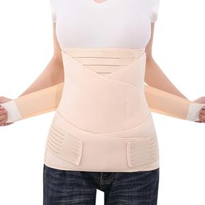 Zrughno 3 in 1 Postpartum Belly Band Abdominal Binder Surgery C Section Recovery Stomach Wrap for Women Pregnancy After Birth Compression Support Belt Slimming Girdles Body (Classic Beige, Large)