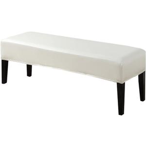 HFCNMY Waterproof PU Dining Bench Cover - Removable, Stretch, Washable Seat Slipcover for Dining Room - Beige