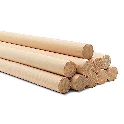 Dowel Rods Wood Sticks Wooden Dowel Rods – 1 x 36 Inch Unfinished Hardwood Sticks – for Crafts and DIYers – 5 Pieces by Woodpeckers