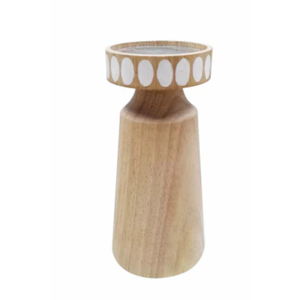 HD Designs 8 in Wood Small Candle Holder